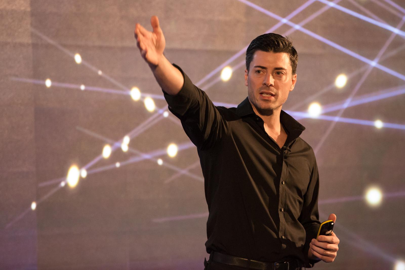 Paul Ashcroft speaking on stage