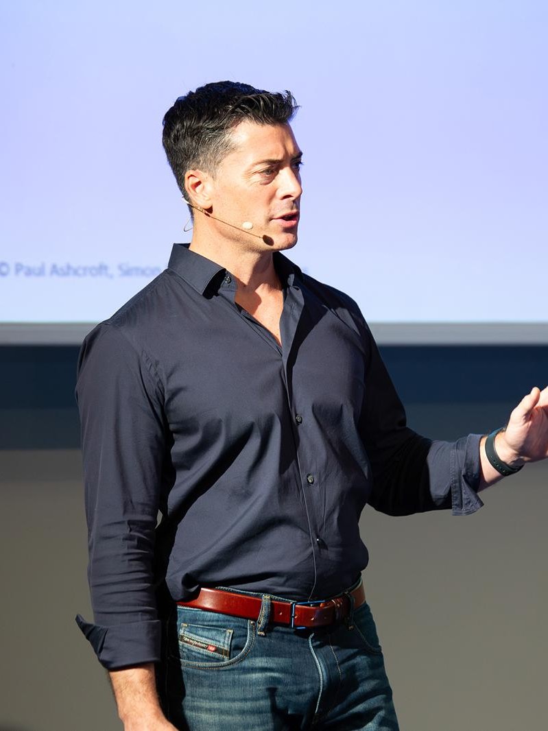 Paul Ashcroft speaking on stage